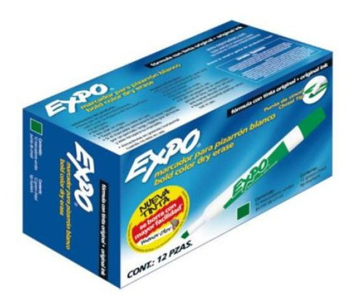 Marcador Para Pizarrón Expo Color Verde C/ 144 Pack Low Odor Verde