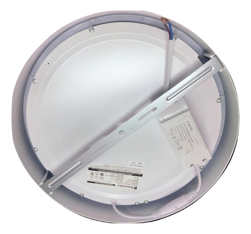 Plafon Led Interelec Aplique Redondo 24w Techo Luz Cálida Color Blanco