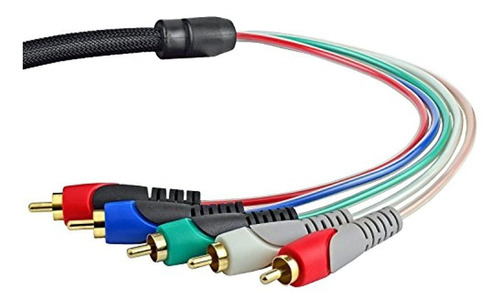 Mediabridge Cable Rca Componente Video Con Audio Negro
