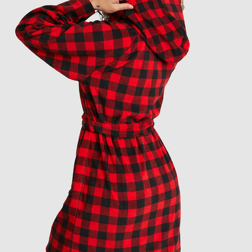 Victoria's Secret Pink Bata Corta Mujer Con Gorro Tela Polar