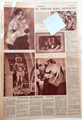 Muerte Del Pintor Gino Severini 1966 Pintura La Prensa