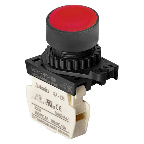 Pulsador 22mm Rojo Autonics S2pr-p1rb