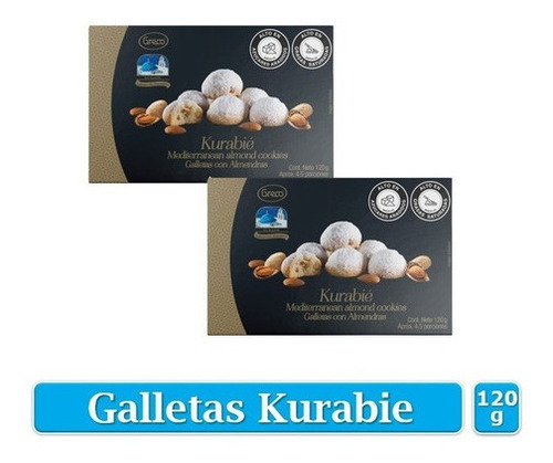 Galletas Mediterráneas Con Trozos De Almendras Kurabie 120gr