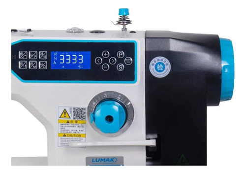 Maquina Costura Reta Eletronica Lumak Azul Prog. Automatica
