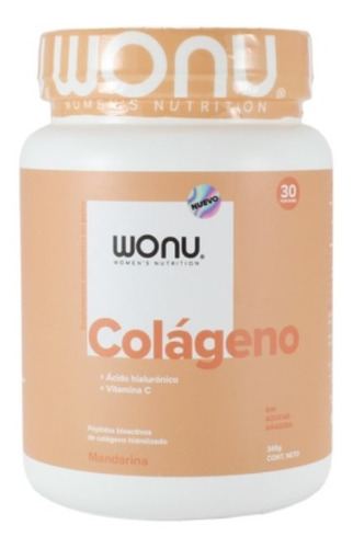 Colágeno Hidrolizado + Ácido Hialurónico Mandarina Wonu