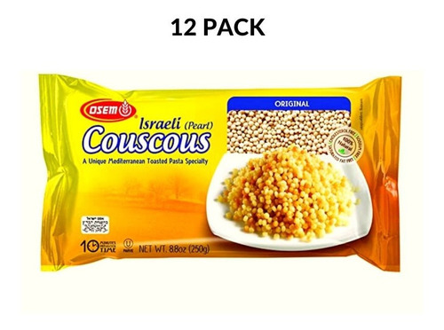 12 Pzs Couscous Israeli Tostado (bolsa) Osem C/u 249gr