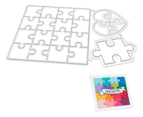 Plantilla Love Jigsaw Para Cortar Metal, Troqueles, Álbum De