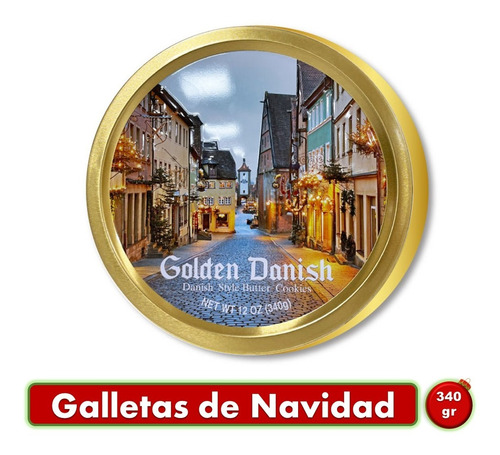 Galletas De Mantequilla Navideñas Golden Danish 340gr