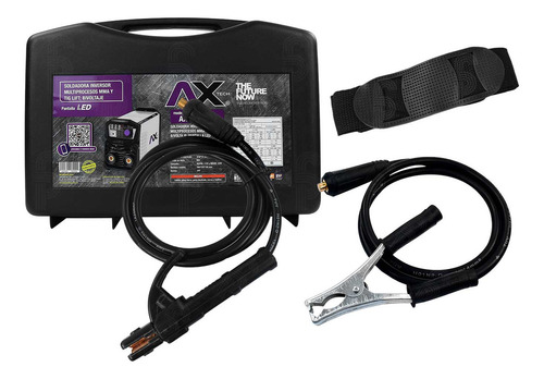 Soldadora Ax Tech Axt-147led 110/220v + Miniesmeriladora Color Gris