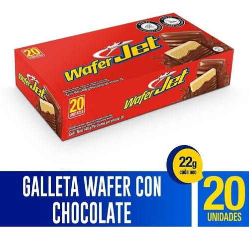 Chocolatina Jet Wafer  Plegadiza X 20 U - kg