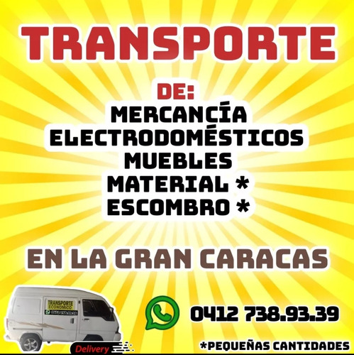 Transporte Personal Escombro Viaje Mudanza Flete Económico 