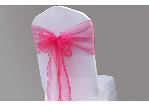 Juego De Decoración Con Lazo Para Silla De Color Rojo Rosa,