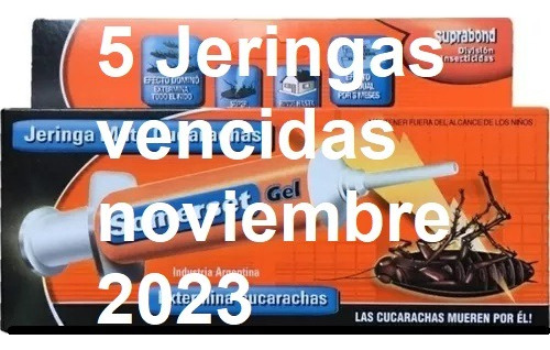 5 Jeringa Mata Cucaracha 6g Somerset  - Vencidas Nov 2023 -