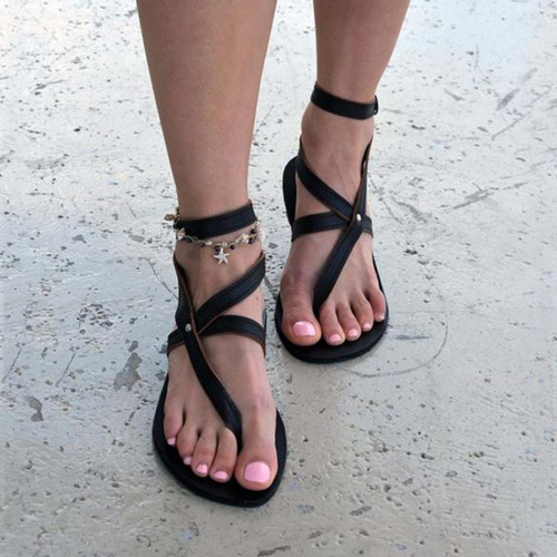 Chanclas Informales Para Vacaciones En La Playa, Planas, Par