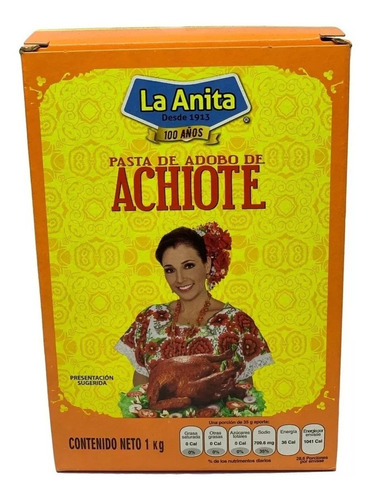 Caja De 10 Pastas De Adobo Achiote La Anita 1 Kg