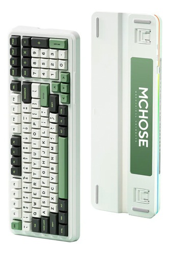 Teclado Mecanico Mchose K99 Rgb Bluetooth 98% Win Mac Teclado Esmerald Green Mck993 Idioma Inglês Us Internacional