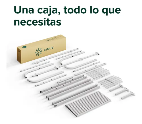 Base De Cama De Metal Blanca Heidi Zinus King 180x200x30cm