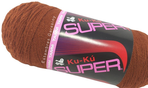 Estambre Ku-ku Super Tubo De 200 Gramos Color Café