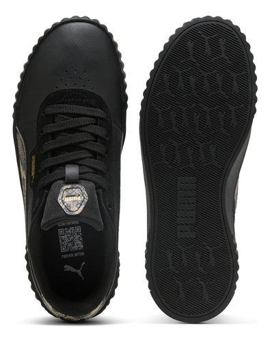 Zapatilla Puma Carina 3.0 Snake Chic Negro Mujer