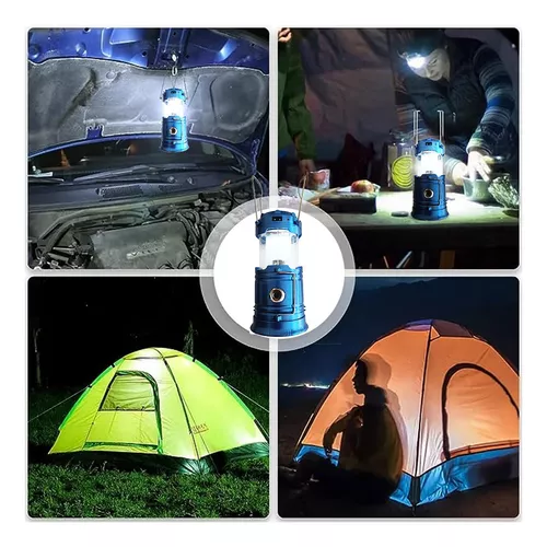 Lámpara de camping doble función.