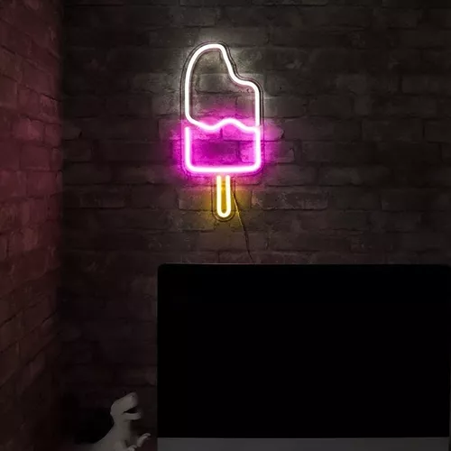 Letrero de neón de paleta - Luces de neón LED de arte 3D
