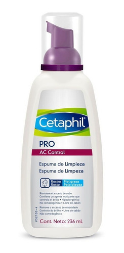 Espuma De Limpieza Cetaphil Dermacontrol Limpiador X 236 Ml