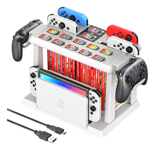 Torre Almacenamiento Multifuncional Juegos - Nintendo Switch