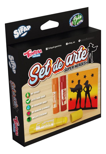 Imagen 1 de 8 de Set Arte Heroes Sifap Tempera Solida