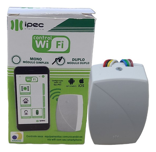 Modulo Control Wifi Ipec 2 Canais App Celular Portão Alarme