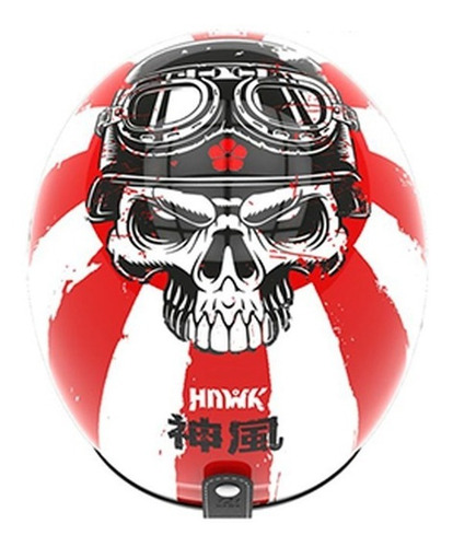 Imagen 2 de 5 de Casco Moto Abierto Hawk 721 Kamikaze Limitado Solomototeam