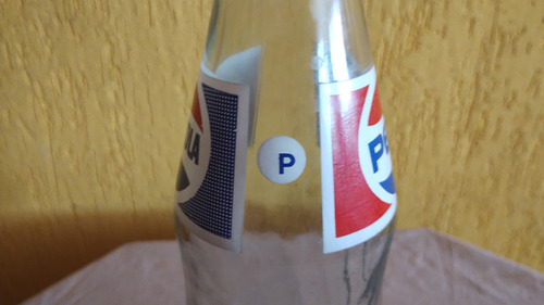 Antigua Botella De Gaseosa Pepsi 1 Litro Año 89 Logo Con P