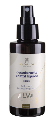 Desodorante Cristal Líquido Spray Com Babosa Orgânica 115ml