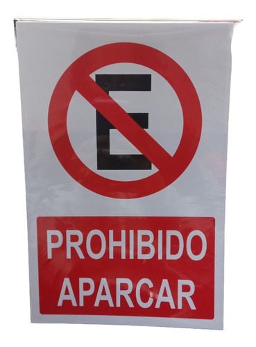 Señalizacion Cartel Adhesivo Prohibido Aparcar 20x30cm