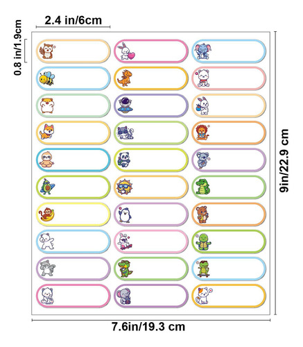 10pcs Nombre Pegatinas Etiquetas Etiquetas Pegatinas Para La