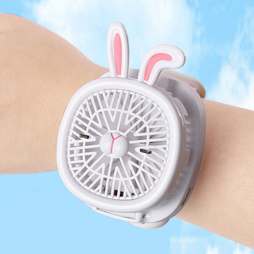 Mini Reloj Con Ventilador, Carga Usb, Recargable, 3 Velocida