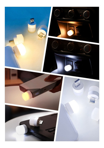 20 Piezas Mini Usb Lampara Luz De Noche Luces Para Espejo