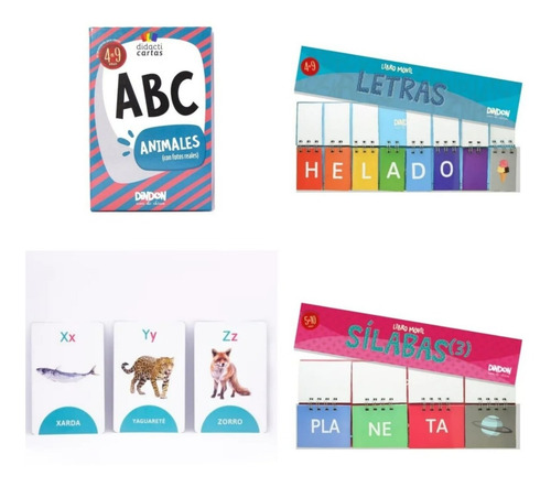 Imagen 1 de 5 de Combo De Libros Y Cartas Para Aprender A Leer Y Escribir