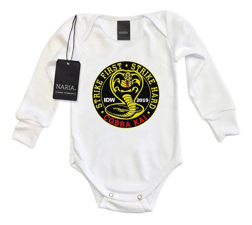 Body Bebe Manga Larga Cobra Kai Diseño Art Logo - Psck4