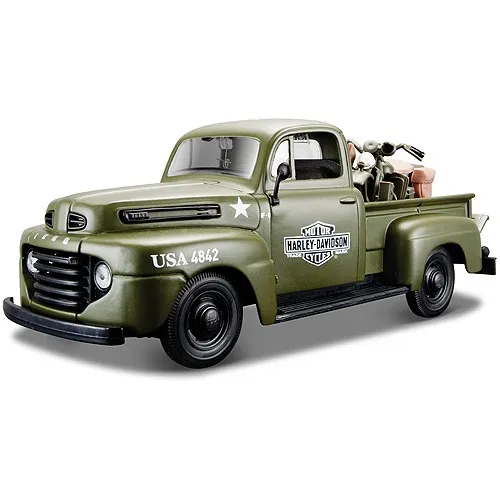 Harley-davidson Temática 1948 Ford Pickup F-1 Y 1942 Wla