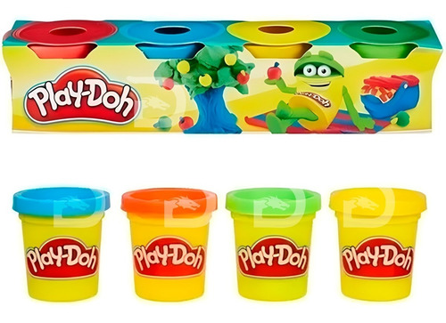 Play-doh Plastilina Set X 4 Colores Original Hasbro Niños 