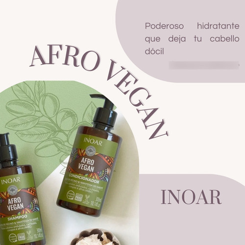 Shampoo Inoar Afro Vegan 300ml