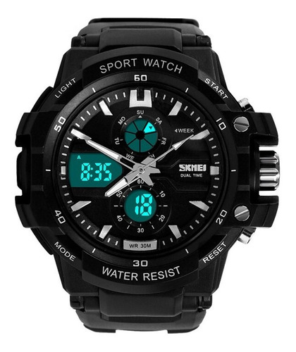 Reloj para hombre Skmei Anadigi 0990 - Negro