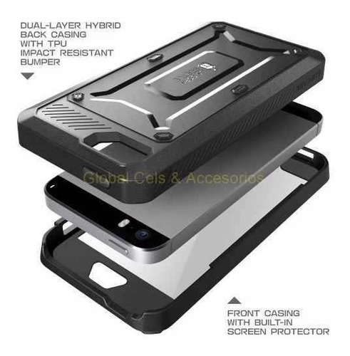 Case iPhone 5 / 5s Supcase Pro Holster Gancho Mica Integrada
