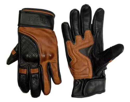 Guantes Brooklyn Riders Groom Negro + Marrón Bamp Group