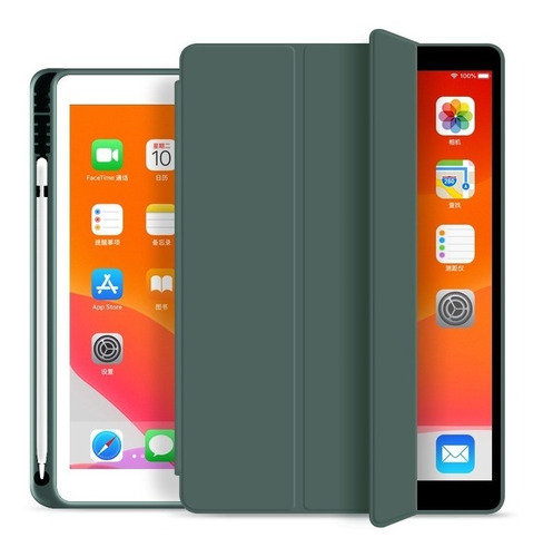 Funda Smartcover Para iPad 10.2 7 Y 8 Gen. + Espacio Lápiz