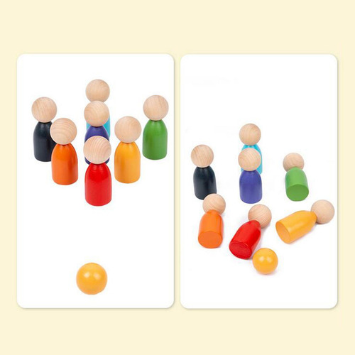 Bolas En Tazas Juguete Montessori Para Niños 6 Colores