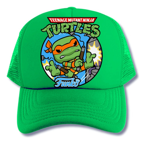 Gorra Trucker Michelangelo Tortugas Ninja Series Green