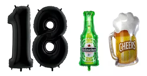 Saludos y cervezas hasta los 40 años Paquete de fiesta Globos de