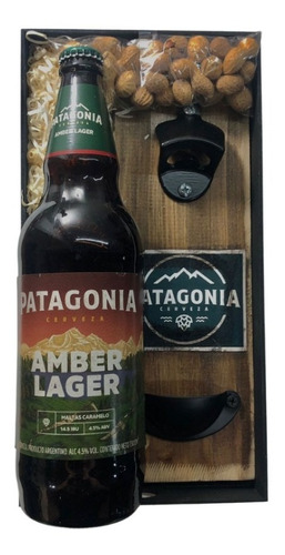 Kit Patagonia Amber Lager + Destapador + Maní - Pérez Tienda