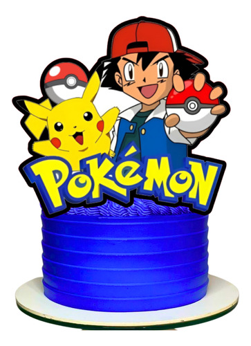Globos Pikachu Pokemón Banderin Guirnalda Stickers Kit Dorado 6